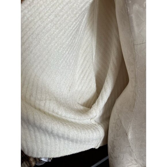 Barefoot Dreams Cozychic Lite Knit Soft Open Cardigan Cream 3/4 Sleeveless S/M - Picture 9 of 9